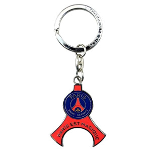 Porte-clé PSG rouge métal