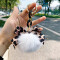 Porte-clé Léopard blanc peluche - miniature variant 1