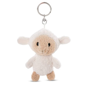 Porte-clé Mouton blanc en peluche