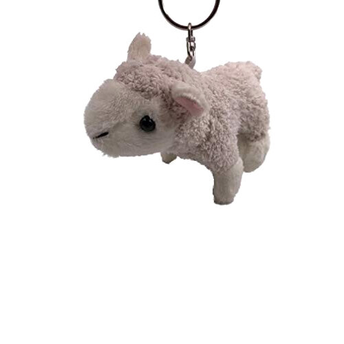 Porte-clé Mouton blanc en peluche