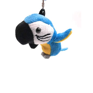 Porte-clé Oiseau bleu en peluche