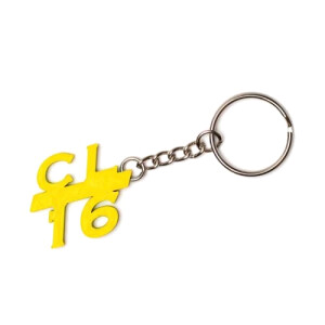 Porte-clé jaune 100x40 mm