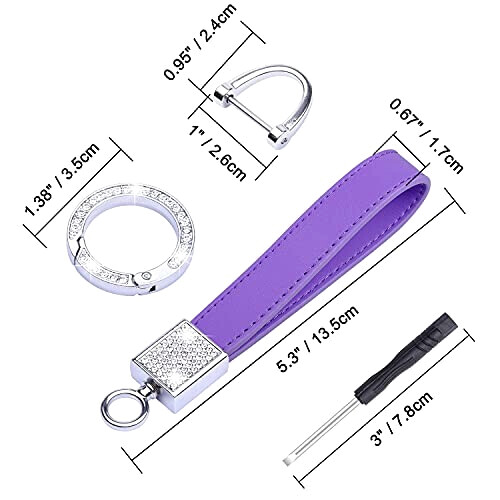 Porte-clé violet 2 cm variant 5 